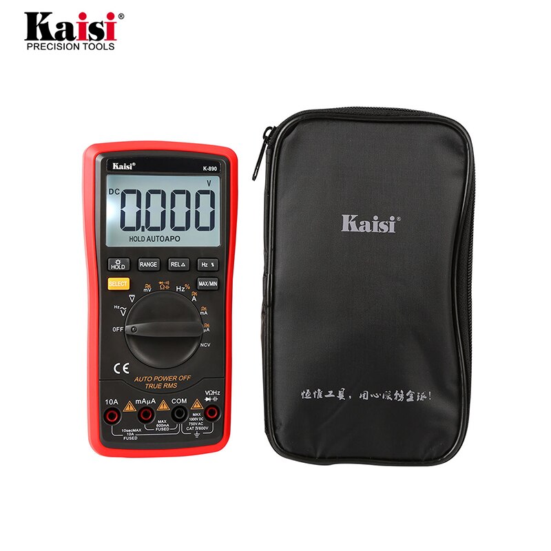 Kaisi K-890 Professionele Lcd Digitale Multimeter Elektrische Handheld Digitale Multimeter Tester Multimetro Ampèremeter Multitester