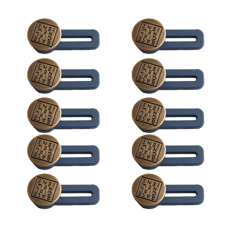 Extenseur de boutons en métal pour pantalons, 10 pièces, outils de couture gratuits, réglables, rétractables, réutilisables: 15