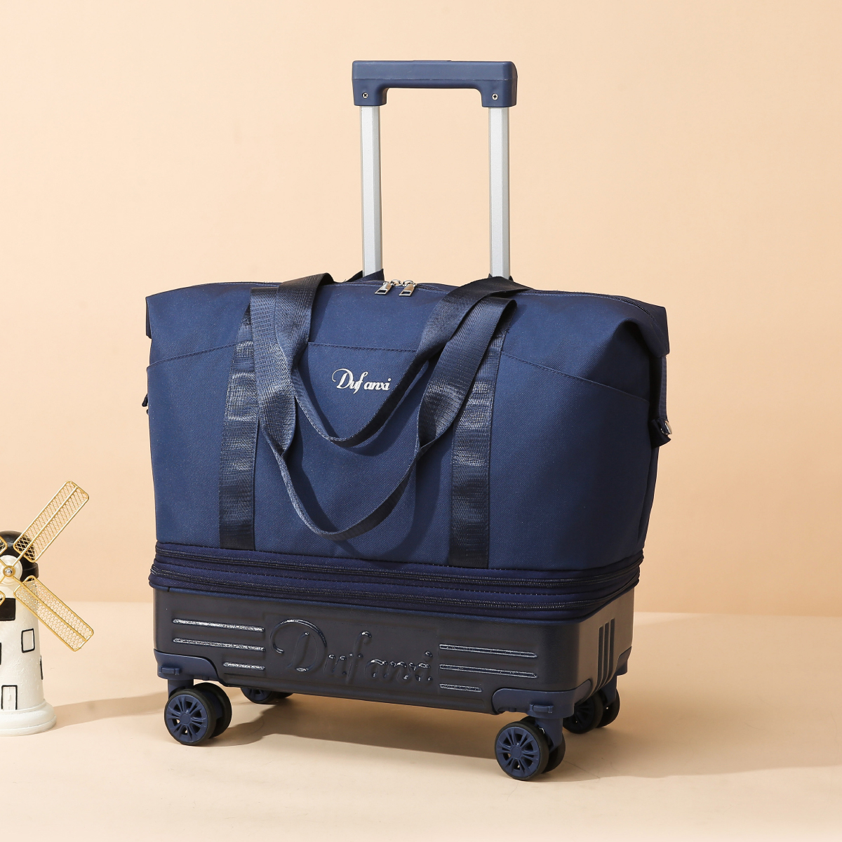 Koffer met wieltjes, universele reistas met wielen, opvouwbare koffer, lichtgewicht trolleykoffer, handrugzak met grote capaciteit, voor op reis naar huis