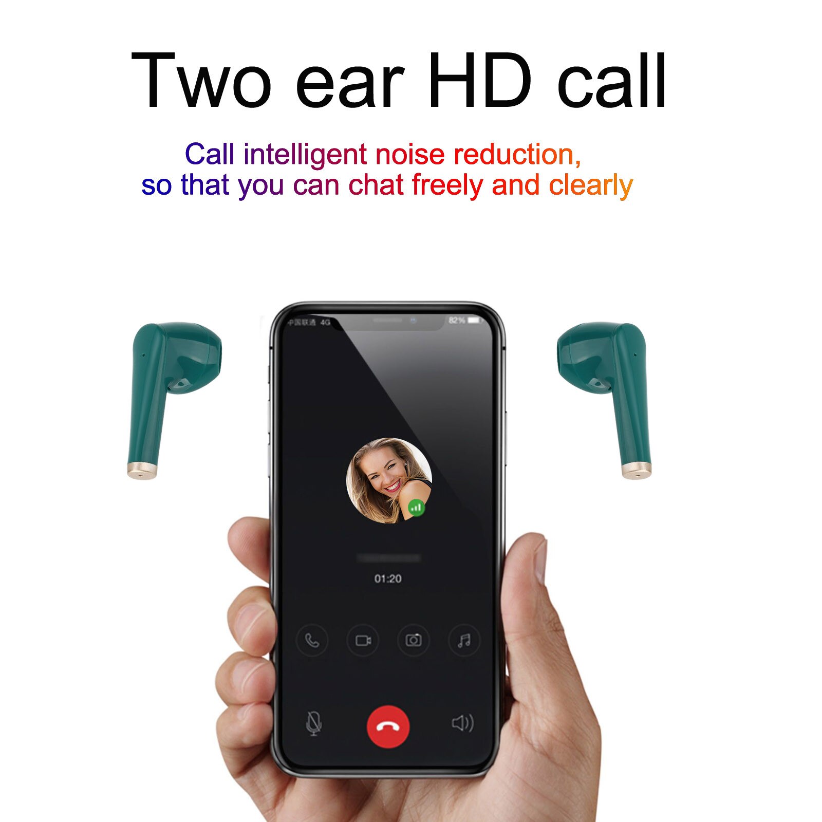 F50 bluetooth 5.0 oordopjes, bluetooth draadloze oordopjes, sport oordopjes, headset voor smartphone, iphone, samsung, xiaomi, huawei #g30