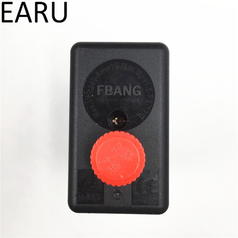 Fabriek Geleverd 240V 15A 175PSI Luchtcompressor Drukcontroleschakelaar Valve Plastic Shell