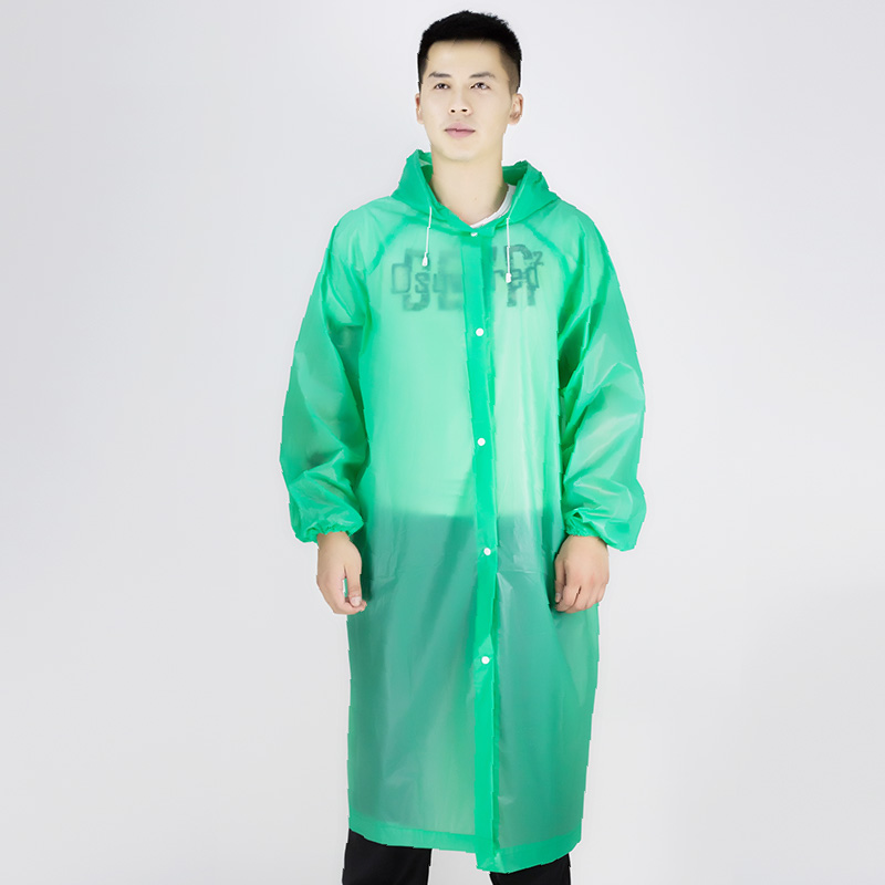 Manteau de pluie en plastique pour homme et femme, imperméable et réutilisable, Transparent