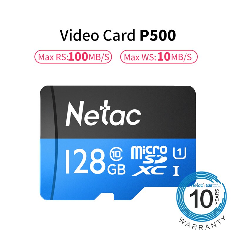 Netac klasse 10 32gb 64gb 256 gb micro sd-kaart 16gb 128gb 32 64 gb tf-kaart gegevensopslag flash-geheugenkaart voor smartphone-telefoon: 128gb u1 kaart