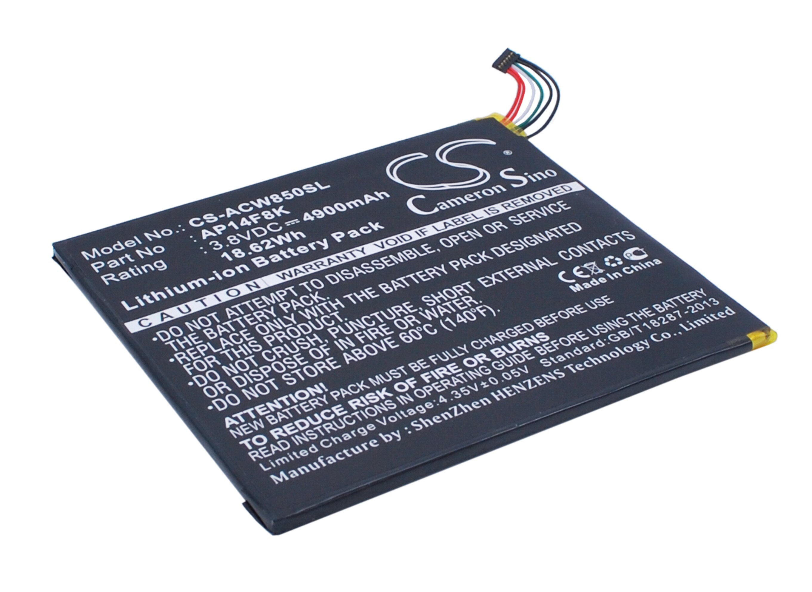 Cameron sino 4900 mah bateria ap14f8k para acer A1-840, A1-860, B1-820, B1-830, B1-850 wifi 16 gb, GT-810, um 8, A1-850, B1-810, W1-810