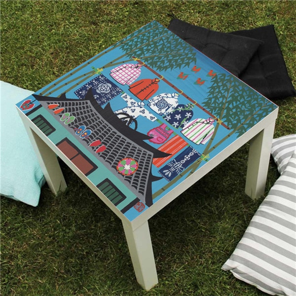 55*55cm härliga gris pvc bord klistermärken för café bar självhäftande gör-det-själv skrivbord renovering dekal vattentät duk överdrag dekor: Lk032