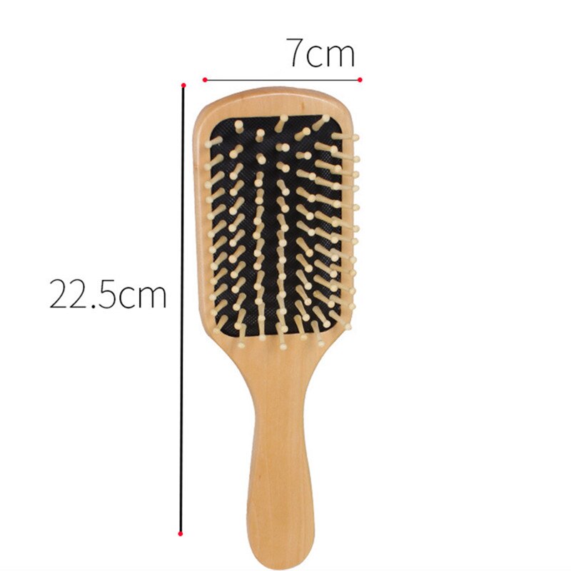 1pc kam haarverzorgingsborstel massage houten spa massagekam 3 kleuren antistatische haarkam massagekop bevordert de bloedsomloop