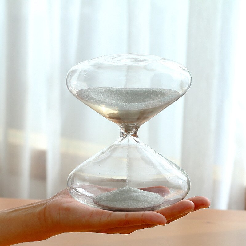Reloj temporizador De Arena De cristal plano, Reloj temporizador De Arena a la , decoración del hogar, cumpleaños, del Día De San Valentín, Ampulheta Reloj De Arena, adornos artesanales