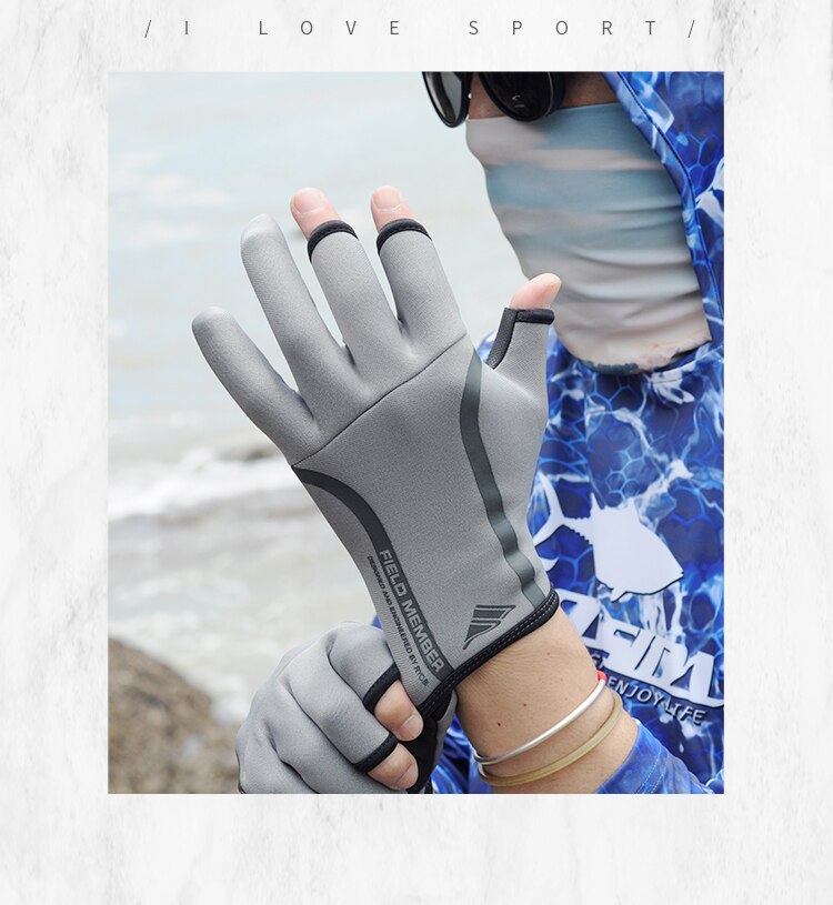 Vissen Handschoenen Waterdichte Warme Anti Slip Anti Cut Winter Drie Vinger Gesneden Neopreen Outdoor Vis Equipmen