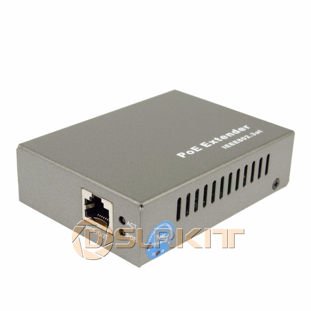 DSLRKIT Gigabit PoE Extender 100-400meter 802.3at Power over Ethernet Repeater 1000Mbps
