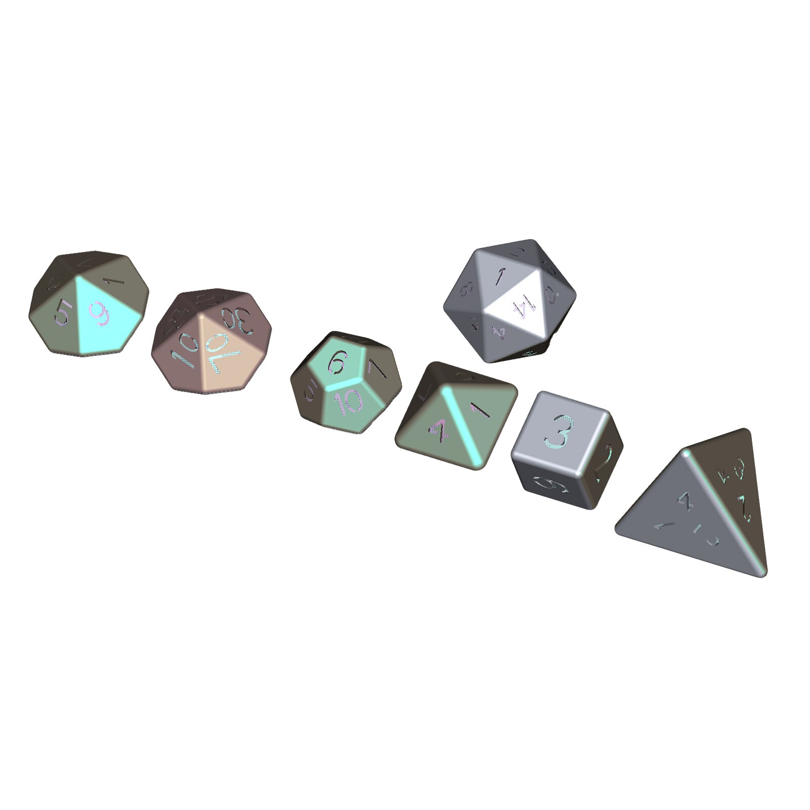 Neue 7 Stck polyedrisch Würfel einstellen D20 D12 D10 D8 D6 D4 Für DND RPG Bord Spiel Party Spaß Spielen spiel Würfel