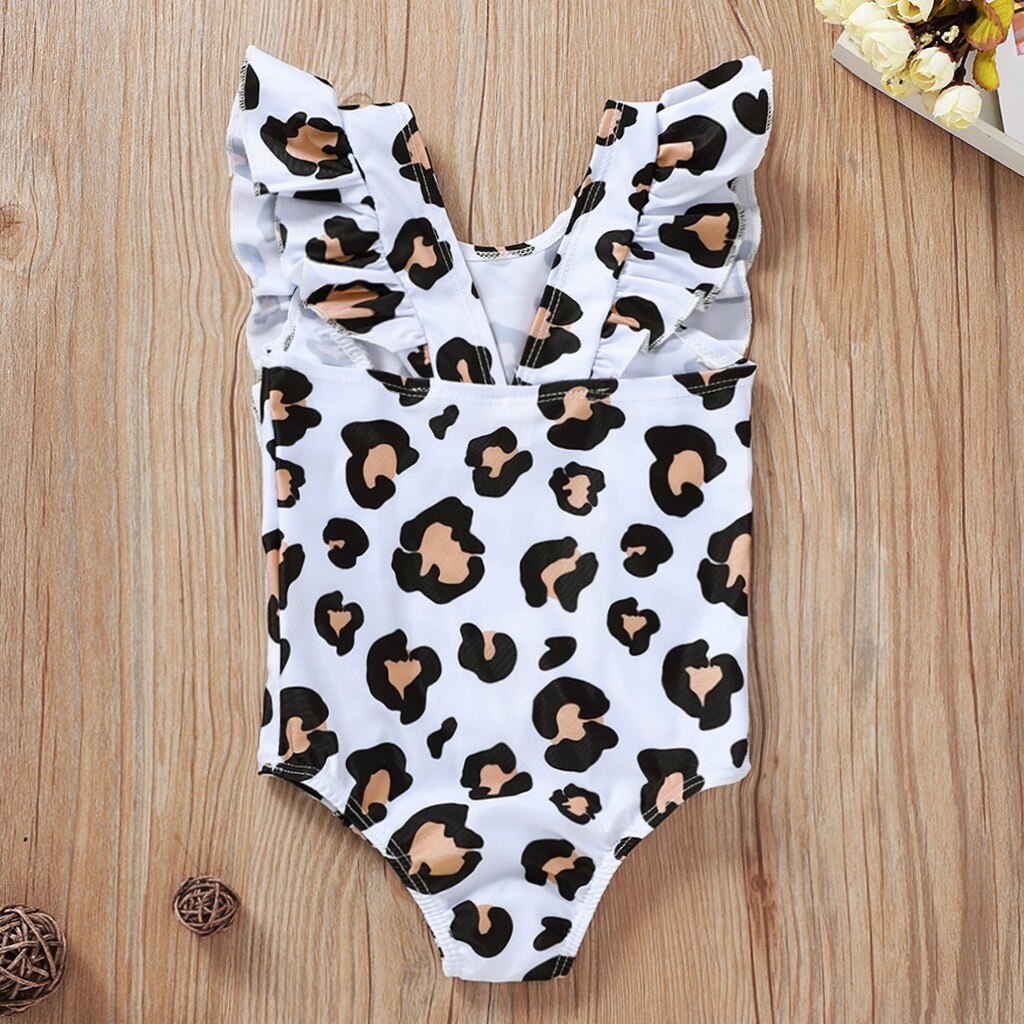 Bathing Suit For Baby Kids Girls Summer Leopard Printed Bikini One Piece Swimwear Swimsuit Bikini Set Sunsuit Swimwear Sets