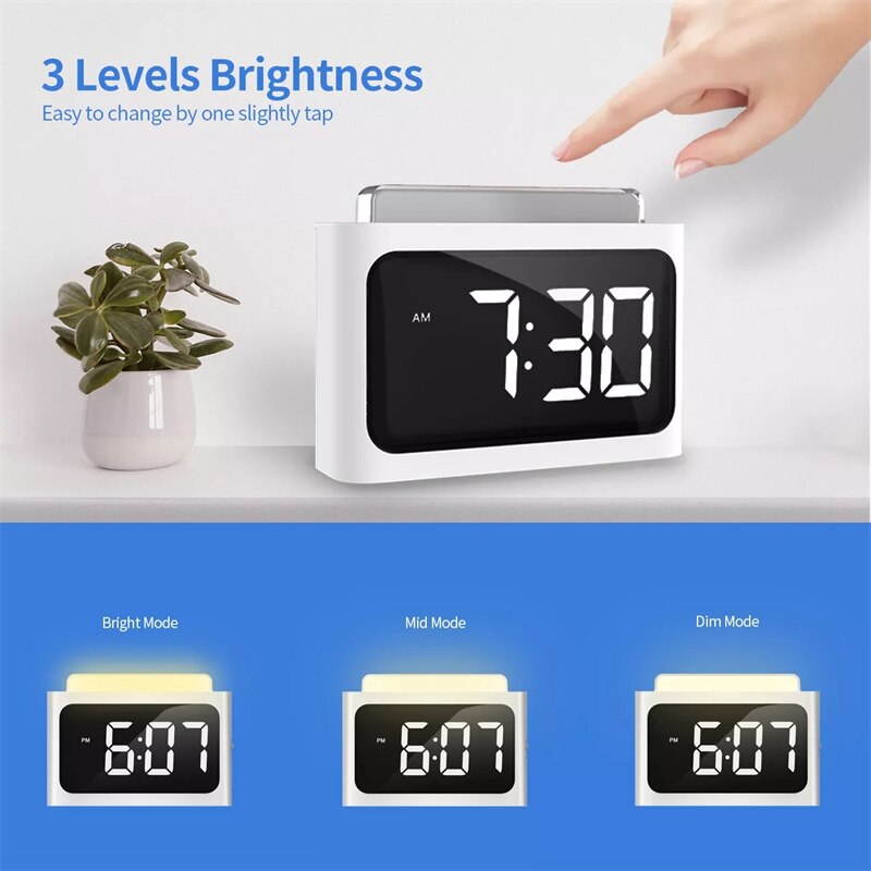 7 Color Changing Digital Night Light Table Alarm Clock Manual Countdown Timer for Kids Time Management Book Kitchen Cooking