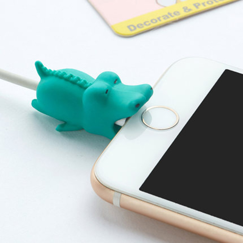 Usb Kabel Bite Dier Beschermen Organisator Draad Protector Winder Voor Iphone 7 8 X Plus Beer Tijger Hond Varken kat Leeuw Shark