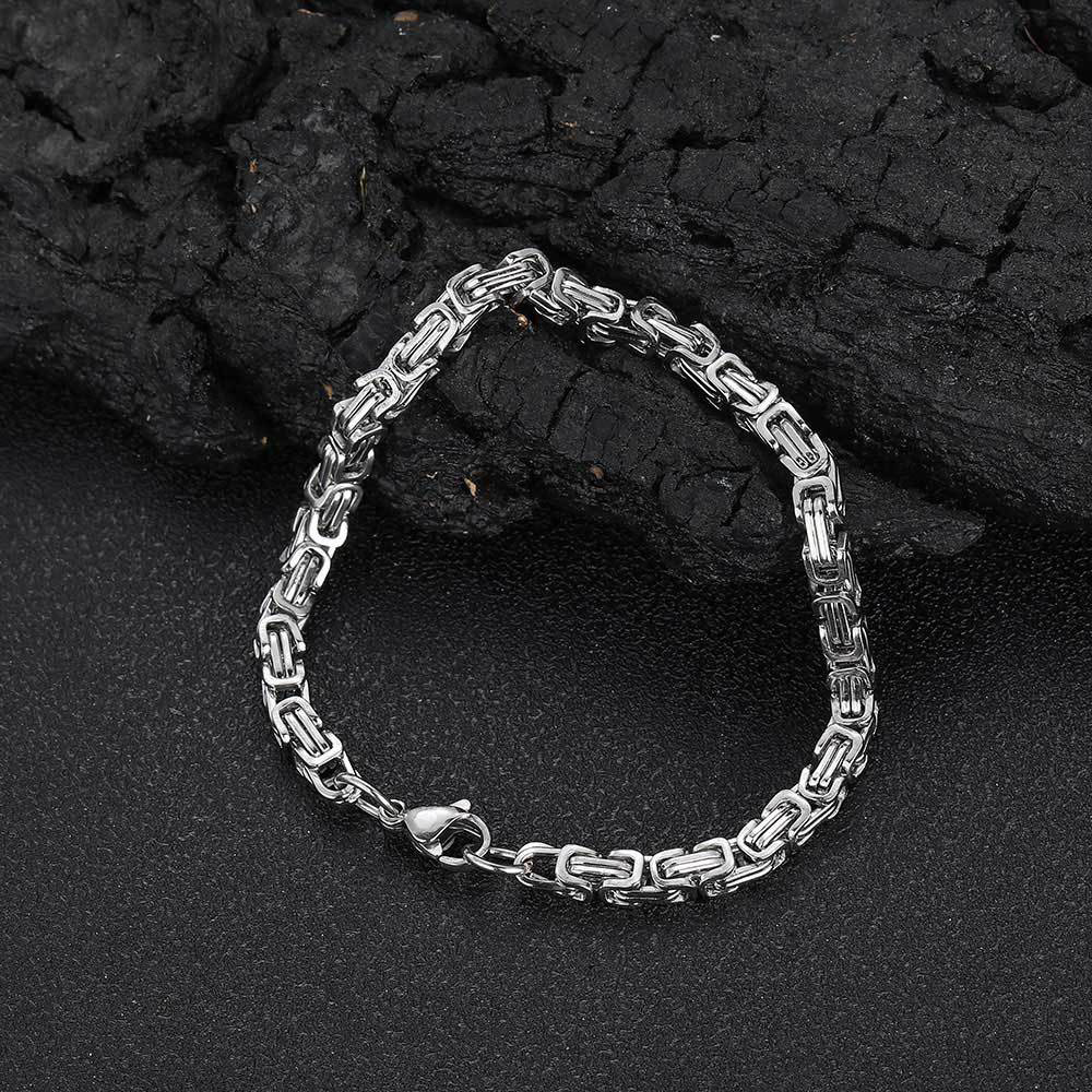 Mais novo 316l pulseira de aço inoxidável das mulheres dos homens wholelsale pulseira 4mm cor ouro masculino mão elo corrente pulseira hip hop jóias