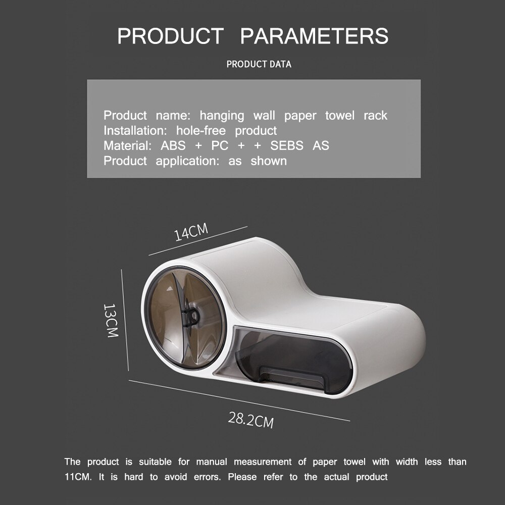 Wall Mount Toilet Paper Holder Toilet Paper Tray Roll Paper Tube Storage Box Tray Tissue Box Home Bathroom Product