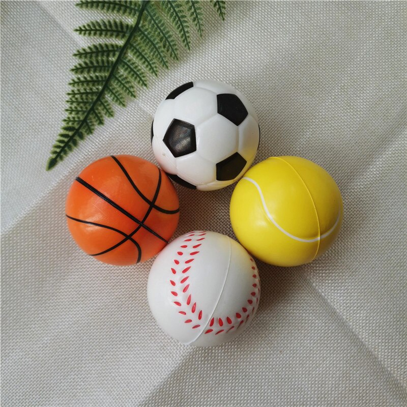 4 Stuks 6.3 Cm Anti Stress Squeeze Ballen Schuim Pu Ballen Basketbal Voetbal Tennis Baseball Speelgoed Voor Kids Kinderen