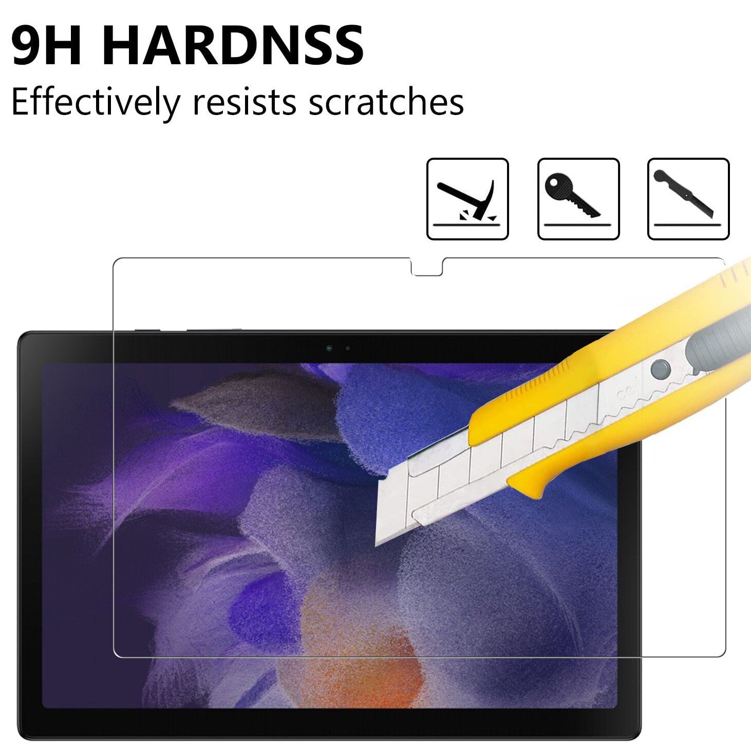 3Pack Tempered Glass for Samsung Galaxy Tab A8 10.5 inch HD Film Clear for Galaxy Tab A8 Tablet Screen Protectors