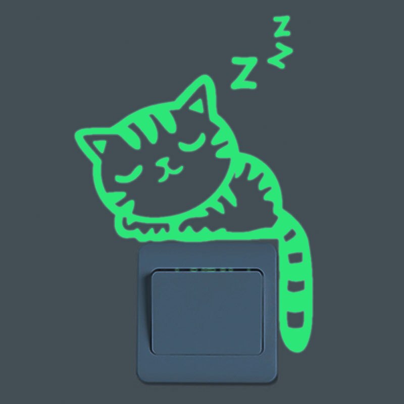 Glow In The Dark Lichtgevende Schakelaar Sticker Home Decor Cartoon Glowing Muurstickers Dark Glow Decoratie Sticker: 1