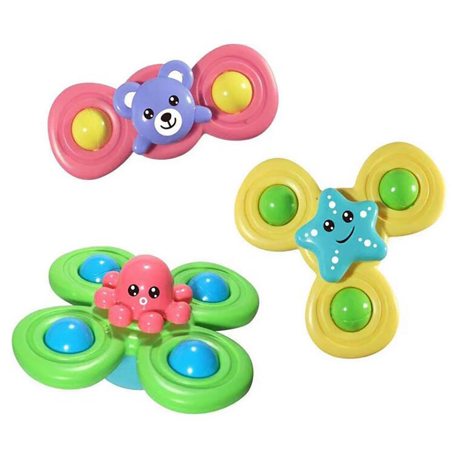 Baby Spielzeug Dreh Saugnapf Kreisel Spinner Spielzeug Baby Erwachsene freundlicher Lustige Spielzeug Klassische Gyroskop freundlicher Geburtstag Schlecht Spielzeug 3 stücke: Ursprünglich Titel