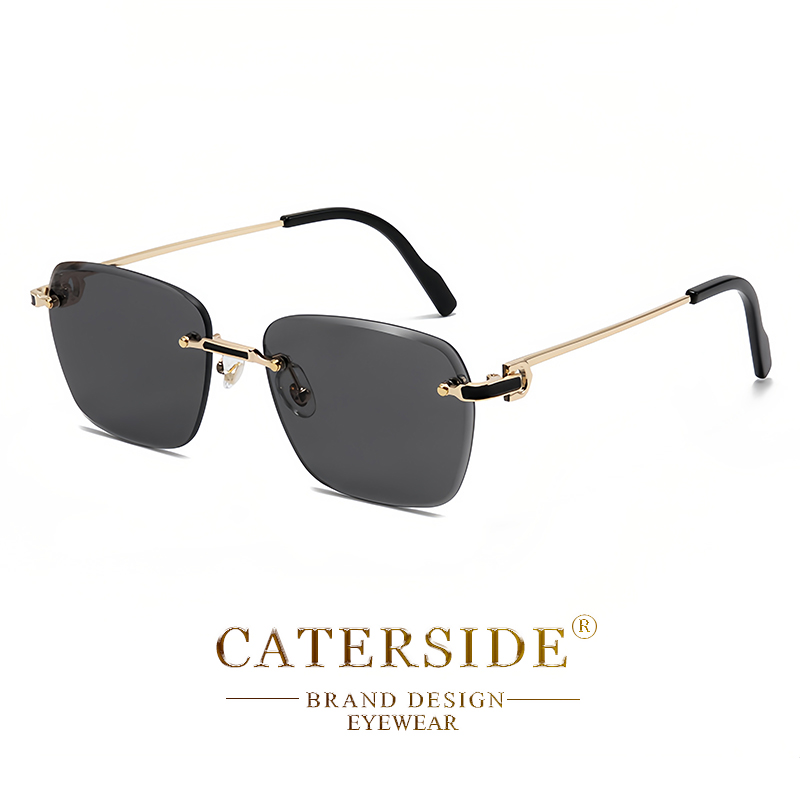 CATERSIDE pilote sans monture lunettes De Soleil hommes dégradé lunettes De Soleil femmes rétro affaires Shopping UV400 Lunette De Soleil Homme: green