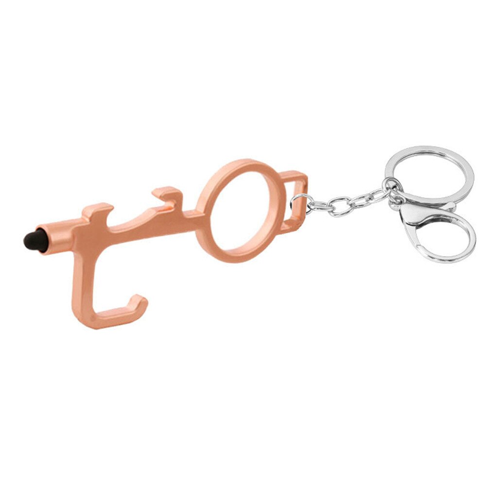 Portable presse ascenseur outil hygiène main antimicrobien alliage EDC ouvre-porte porte poignée clé métal Portable ouvre-porte