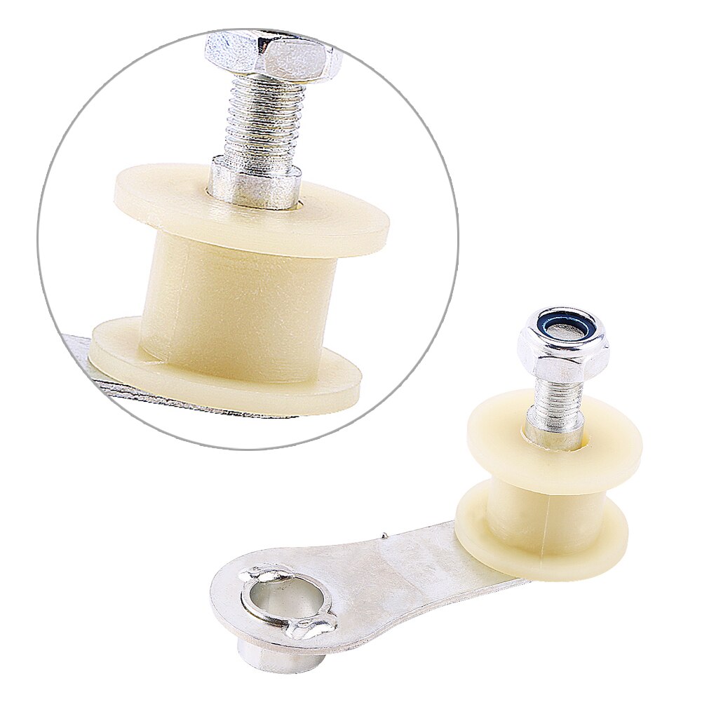 Tensor de cadena, ajustador de tensión, Compatible con rodillo guía Metal, plástico, se muestra con ajuste para la mayoría de la suciedad, moto, bicicleta, ATV