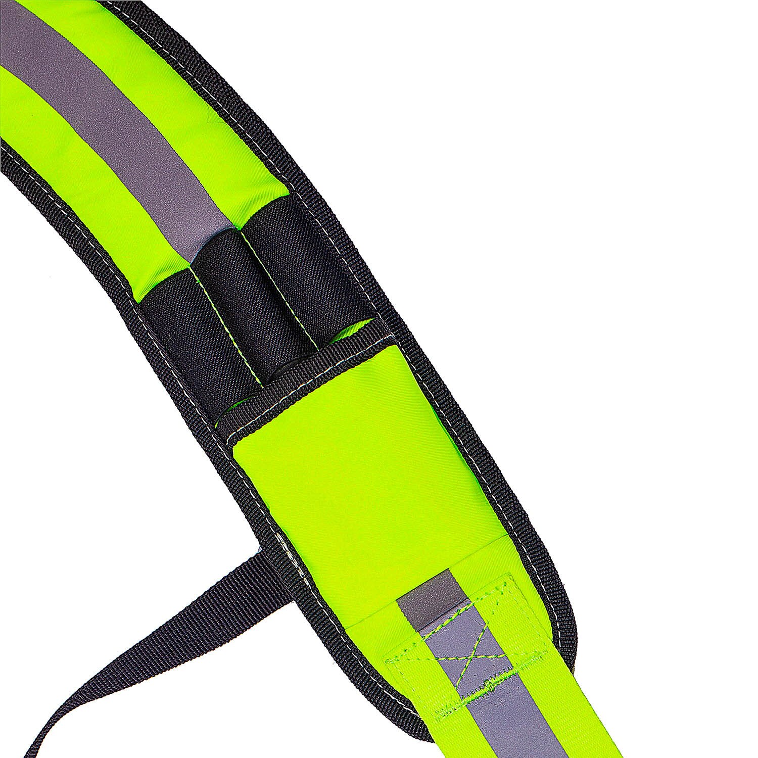 Men's Suspenders Heavy Duty Work Tool Suspender Hang Tool Pouch Fluorescent Green Reflective Straps Reducing Weight Braces Belt