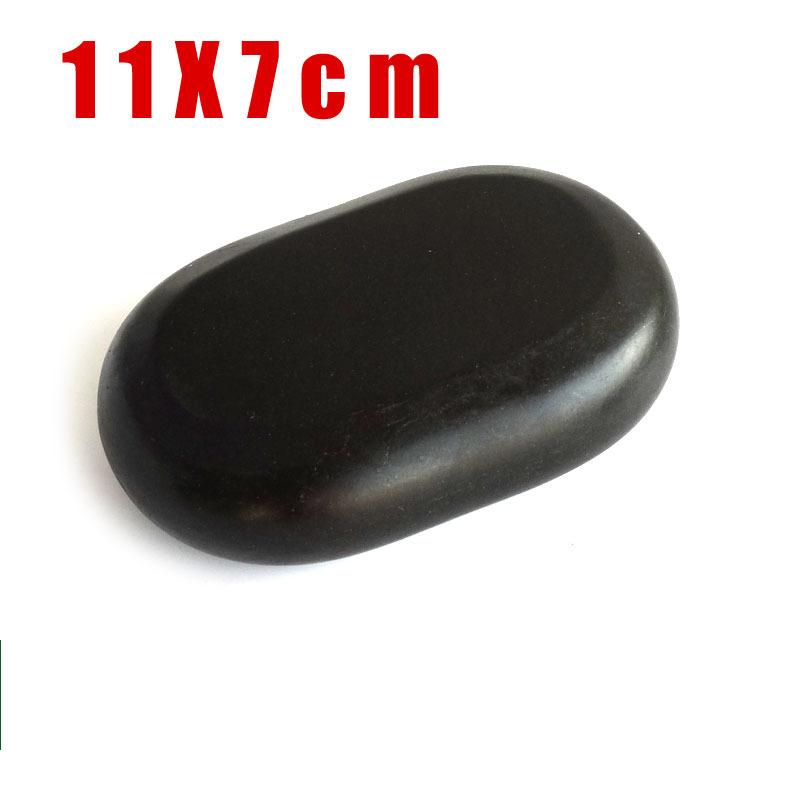 Massasjestein naturlig lava basaltstein til spa, massasjeterapi: 11cm x 7cm