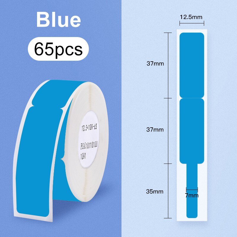【CABEL SERIES 】NIIMBOT D11/D110 label paper Thermal label sticker data line label optical fiber label waterproof, oil proof: Blue