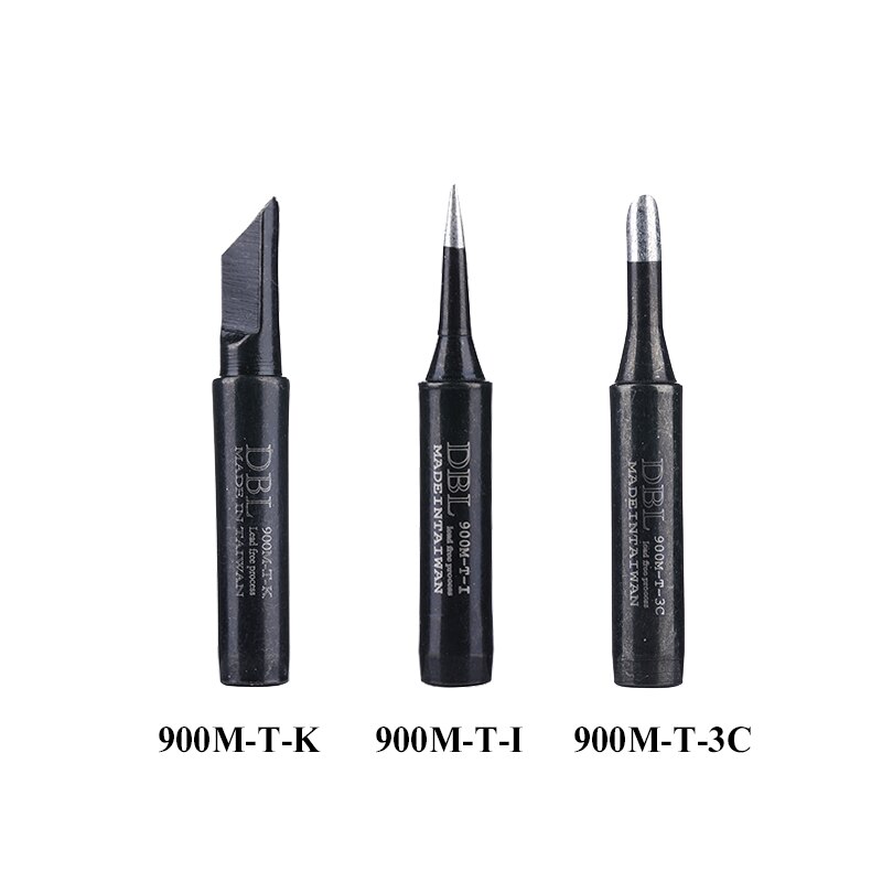 Punta de soldador eléctrico sin plomo, punta de soldadura negra 900M-T para Estación de soldadura BGA, herramientas de soldadura: 3pcs 1set