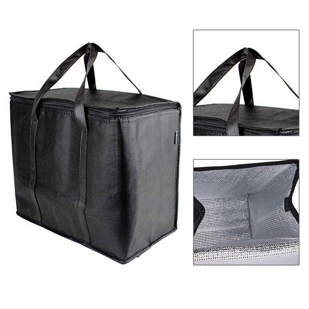 2pcs Large Capacity Foldable Reusable Portable Insulated Grocery Bags Washable Reinforced Bottom Free Standing Zipper Closure