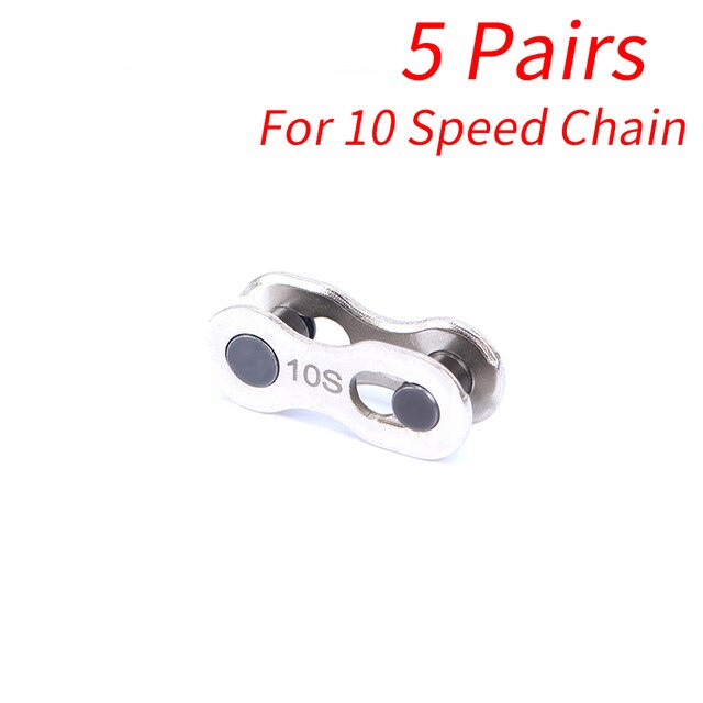 5 pairs 6/7/8/9/10/11 Speed Bike Chain Connector Lock Set MTB Road Bicycle Connector for Quick Master Link Joint Chain Pin: 10 speed chain