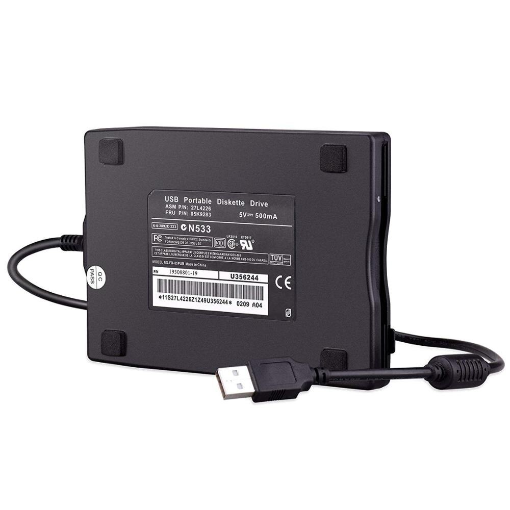 Zeadow 3.5" USB External Floppy Disk Drive Portable 1.44 MB FDD For PC Windows 2000/XP/Vista/7/8/10/Mac Plug And Play