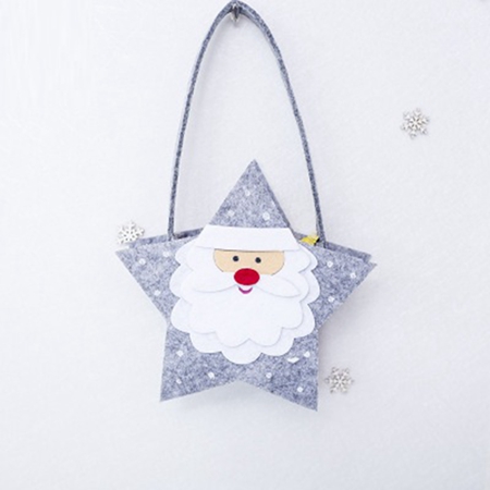 Neue Jahr Weihnachten Dekoration Süssigkeit Kleine Trage Tasche Filz Tuch Lagerung Taschen Einkaufen Einkaufszentrum Wohnkultur Süssigkeit Tasche Anhänger: fünf-spitz Stern