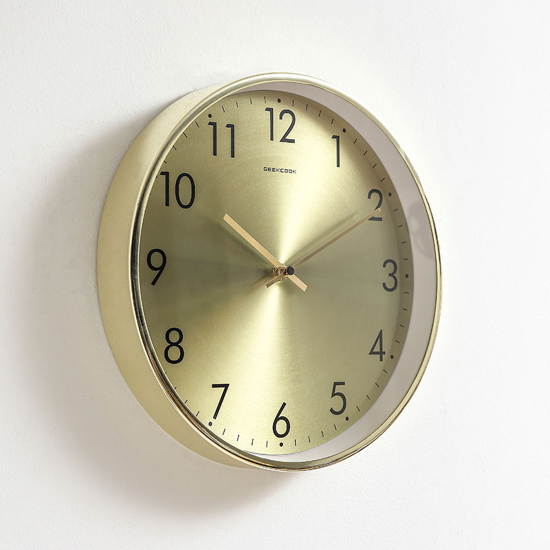 Modern Luxury Wall Clock Metal Wall Watches Home Decor Bedroom Large Nordic Living Room Silent Duvar Saati FZ632