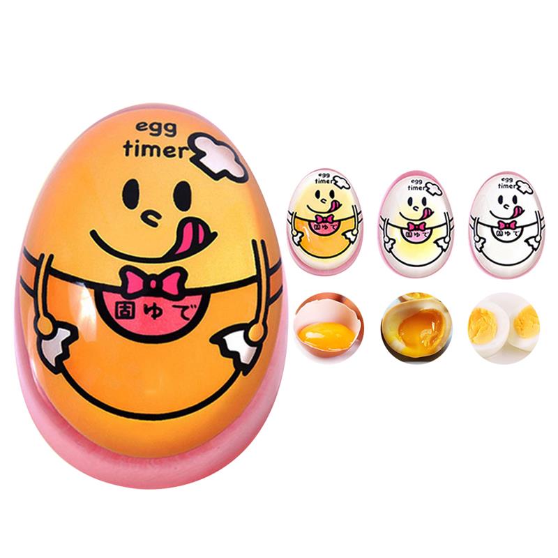 1pcs Egg Perfect Color Changing Timer Yummy Soft Hard Boiled Eggs Cooking Kitchen Eco-Friendly Resin Egg Timer Cute Timer Tools