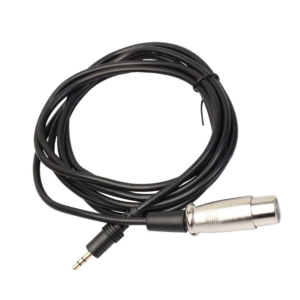Xlr 3 Pin Female To Right Angle 1/8 Xlr3F To Right-Angle 3.5 Mm Trs For Dv Camera/ Microphone Mic