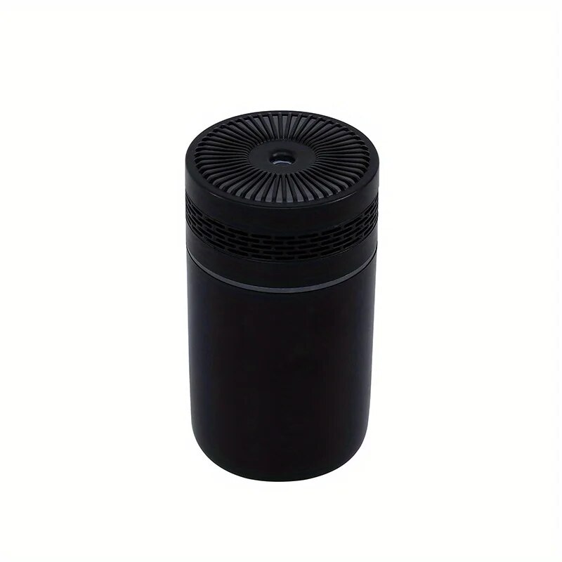 Humidificador de aire portátil para coche, minihumidificador de niebla con luz LED, alimentado por USB, difusor de aceite esencial para dormitorio y viaje, 250ML: Negro