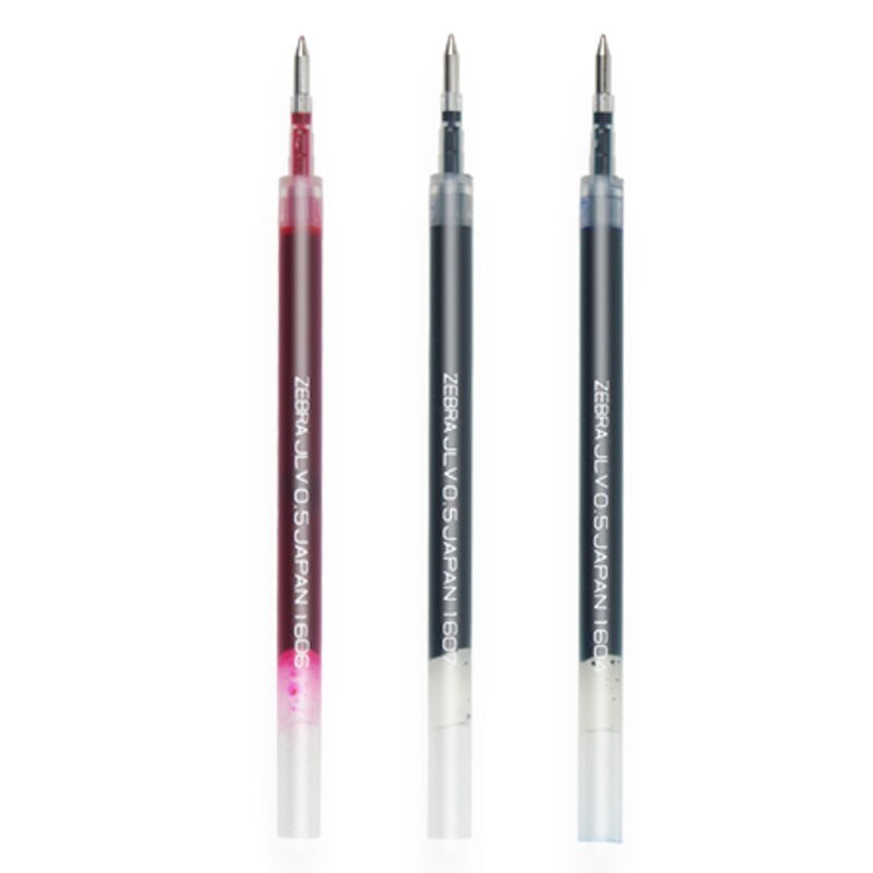 Zebra-Bolígrafo de tinta de Gel JLV-0.5, repuesto de airfit SARASA seco para JJZ49 JJ31, bolígrafo neutral de 0,5mm, disponible en colores negro/azul/rojo de Japón
