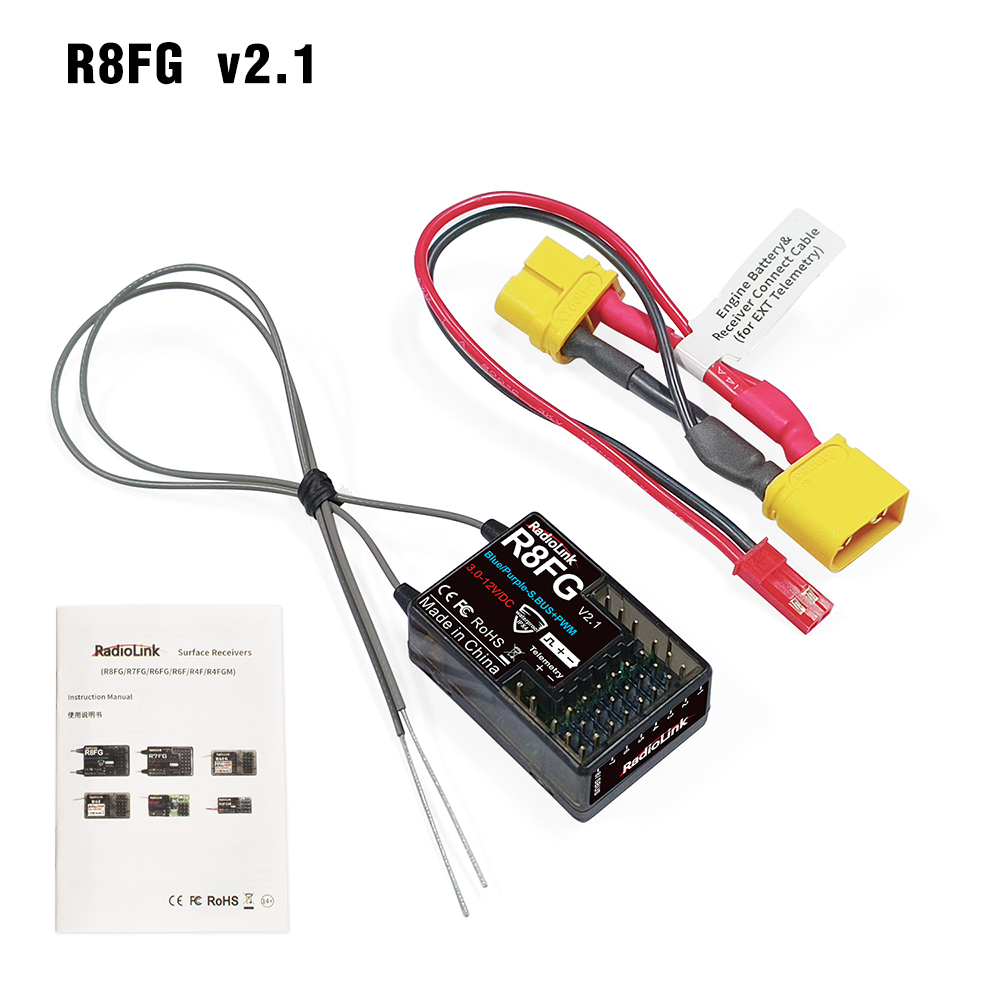 RadioLink RC Receiver R8FGH R8FG R8EF R8FM R8SM R8XM R7FG R6FG R6F R4FGM 2.4G Receiver: Yellow