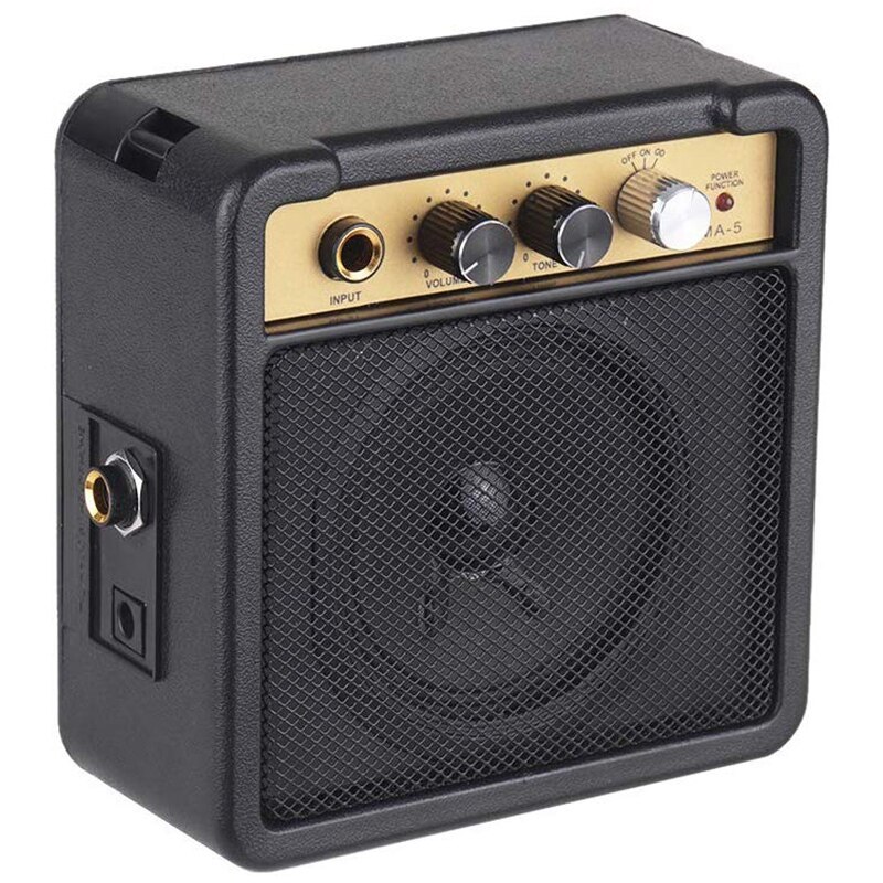 Electric Amplifier for Guitar Amp Speaker 5W with 6.35mm Input 1/4 Inch Headphone Output Supports Volume Tone Adjustment