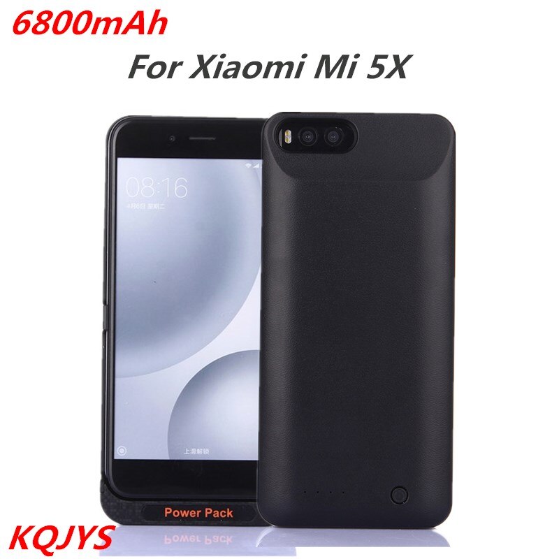 KQJYS Batterij Case Ultra Dunne 6800mAh Back Clip Voor Xiao mi mi 5X draagbare BACKUP Batterij Case Voor xiao mi 5X POWER Case