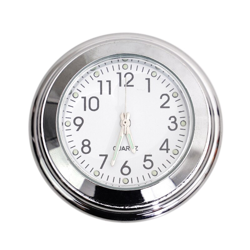 Scooter Stuur Mount Horloge Waterdicht Lichtgevende Horloge Voor Bike Motorcycle Fiets Elektrische Scooter Wit