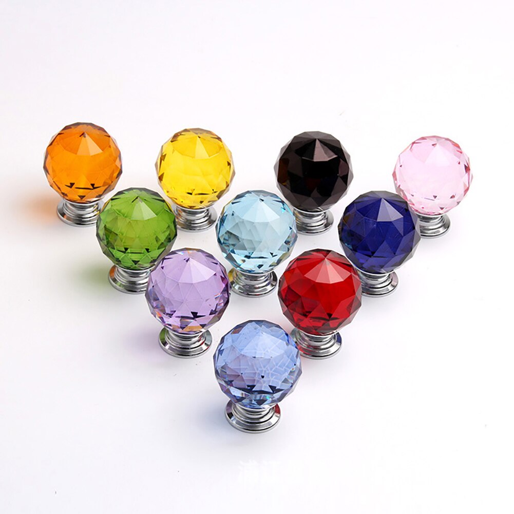 20mm enkele gaten glazen bolgreep meubelgreep dressoirknoppen kristallen kastgreep voor meubelbolgreep