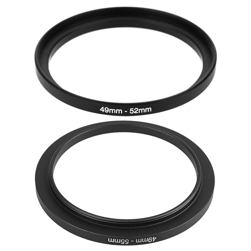 RISE-2Pcs Etal Step Up Adapter Ring Lenzen Adapter Ring - 49Mm - 52Mmn &amp; 49Mm-55Mm