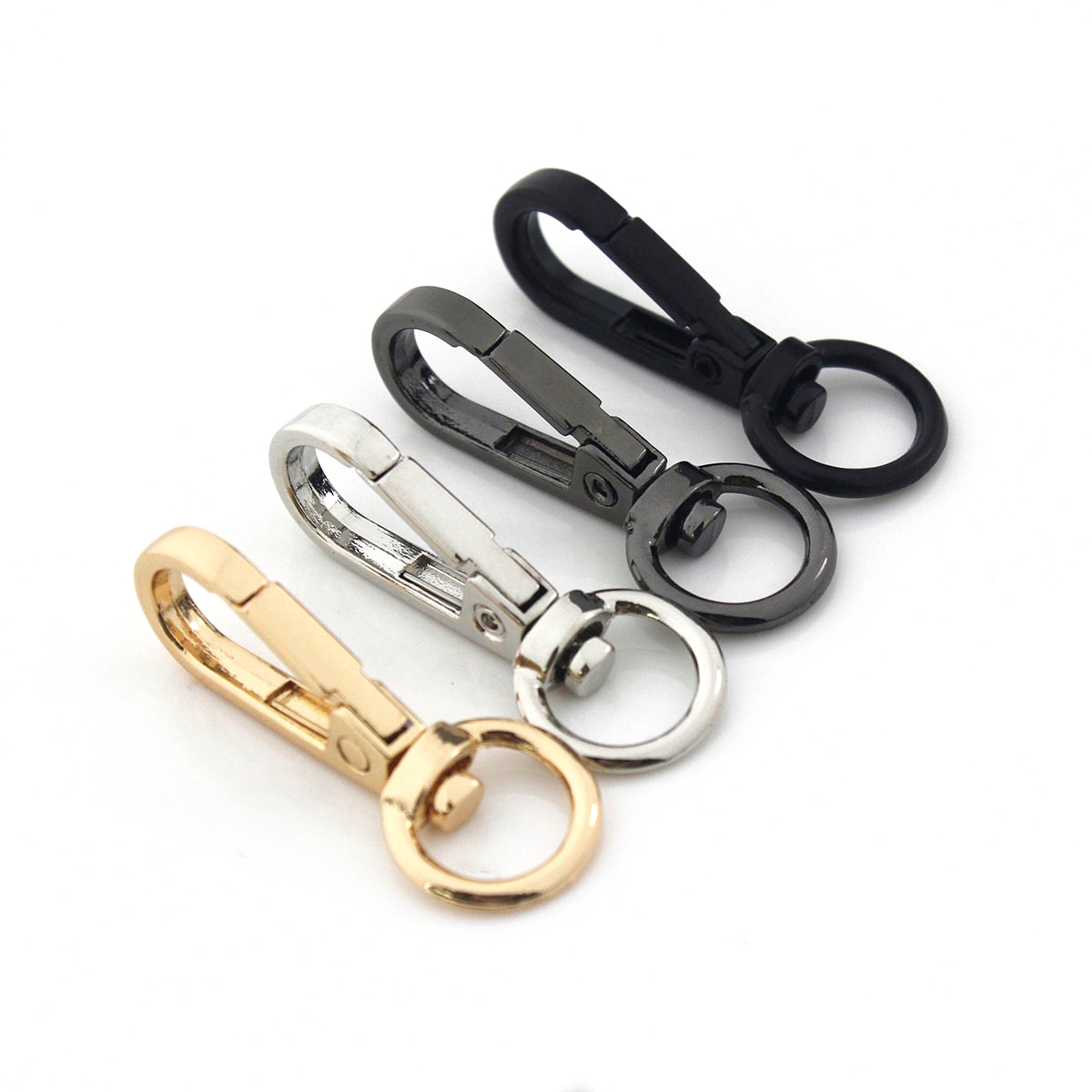 1Pcs Metal Swivel O-Ring Oog Karabijnhaak Trigger Sluitingen Clips Voor Diy Leather Craft Tas Riem Riem singels Sleutelhanger 42Mm