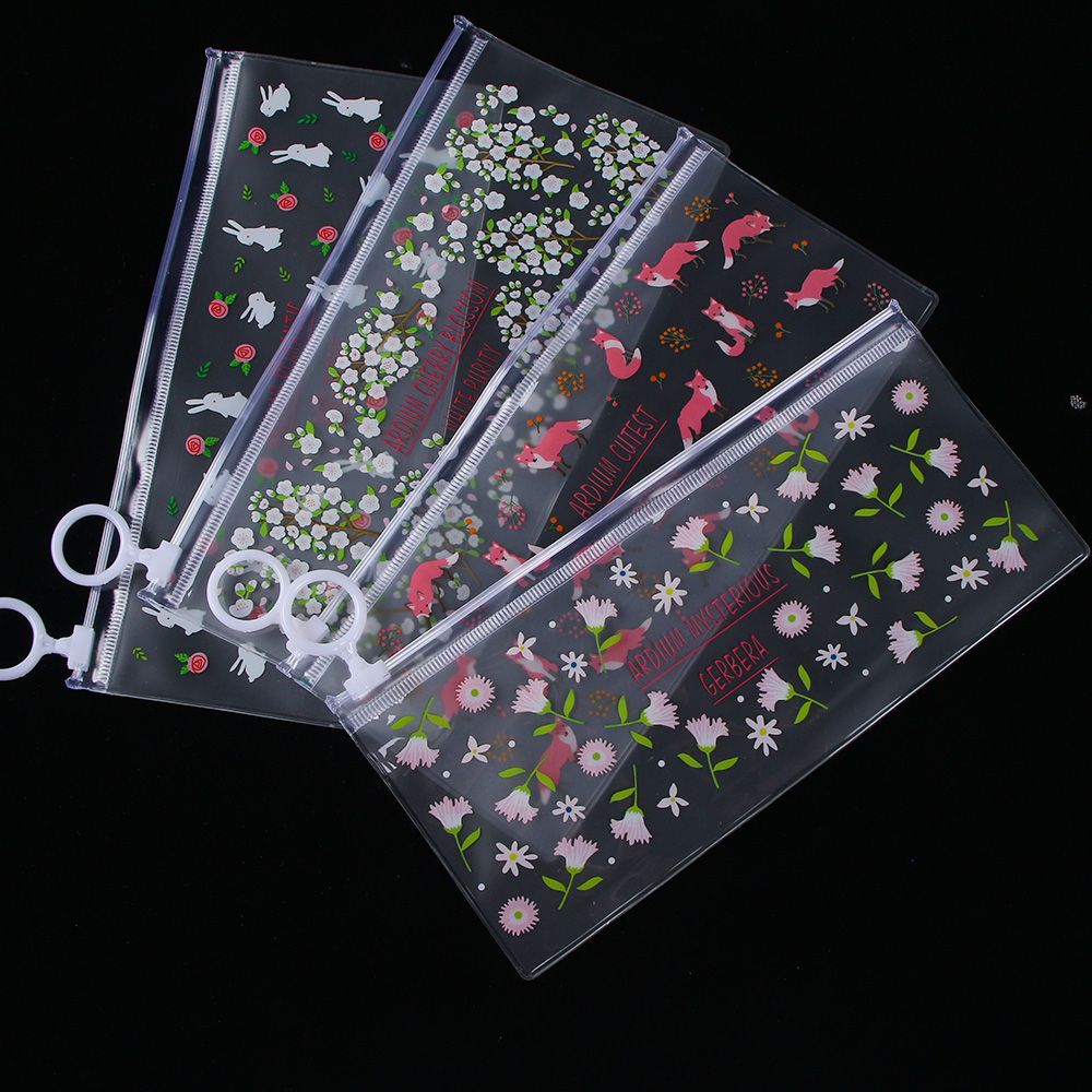 Estuches de PVC impermeables para lápices para niñas, material escolar lápiz para oficina, material escolar, 1 unidad