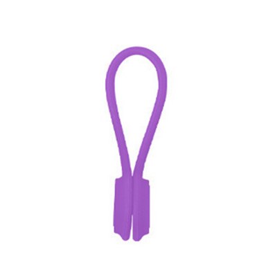 Cute Magnet Earphone Cable Holder Clips Korean Kawaii Stationary Cord Winder Organizer Desk Accessory Office Desk Set: Purple