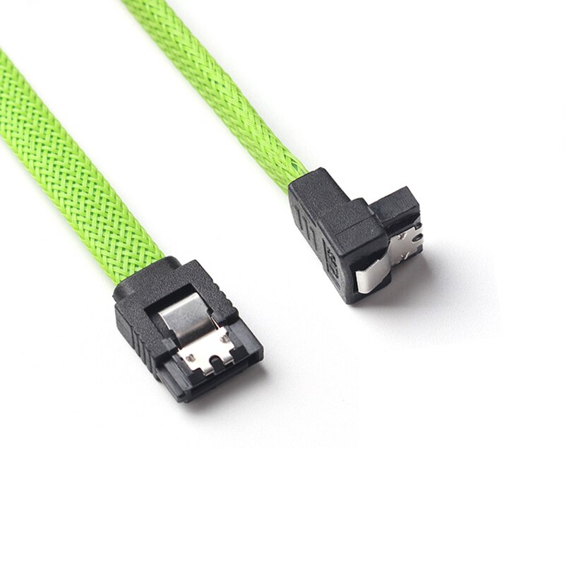 Rise -2 stück 50cm sata 3.0 iii sata 3 7- pin datenkabel rechtwinklig 6gb/ s ssd-kabel hdd festplatten-datenkabel mit nylon-ummantelung (weiß)