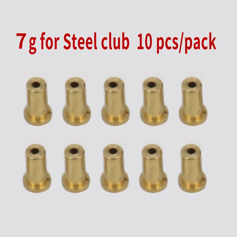 10pcs set Golf club weight head accessories Shaft Plug Assembling kits Copper Nail Brass Swing carbon/steel size .370 .335 .350: 7g for Steel club